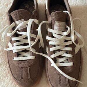 Adidas Women’s Chocolate Brown Suede Sneakers